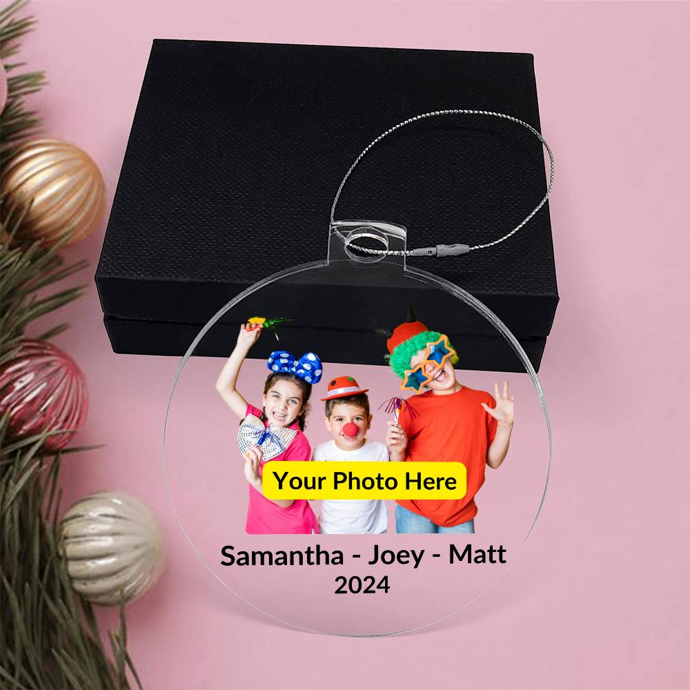 Personalized Christmas Ornament with Photo - Funny Kids