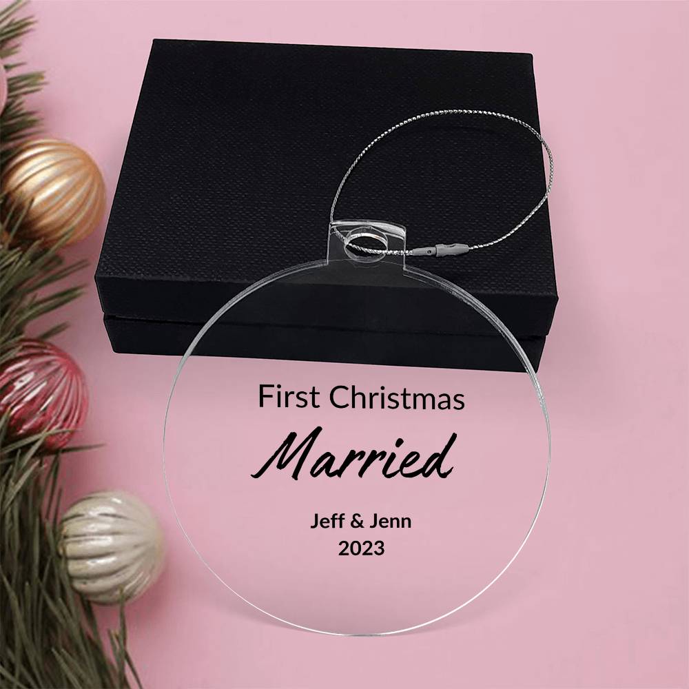 Couples First Christmas Acrylic Ornament