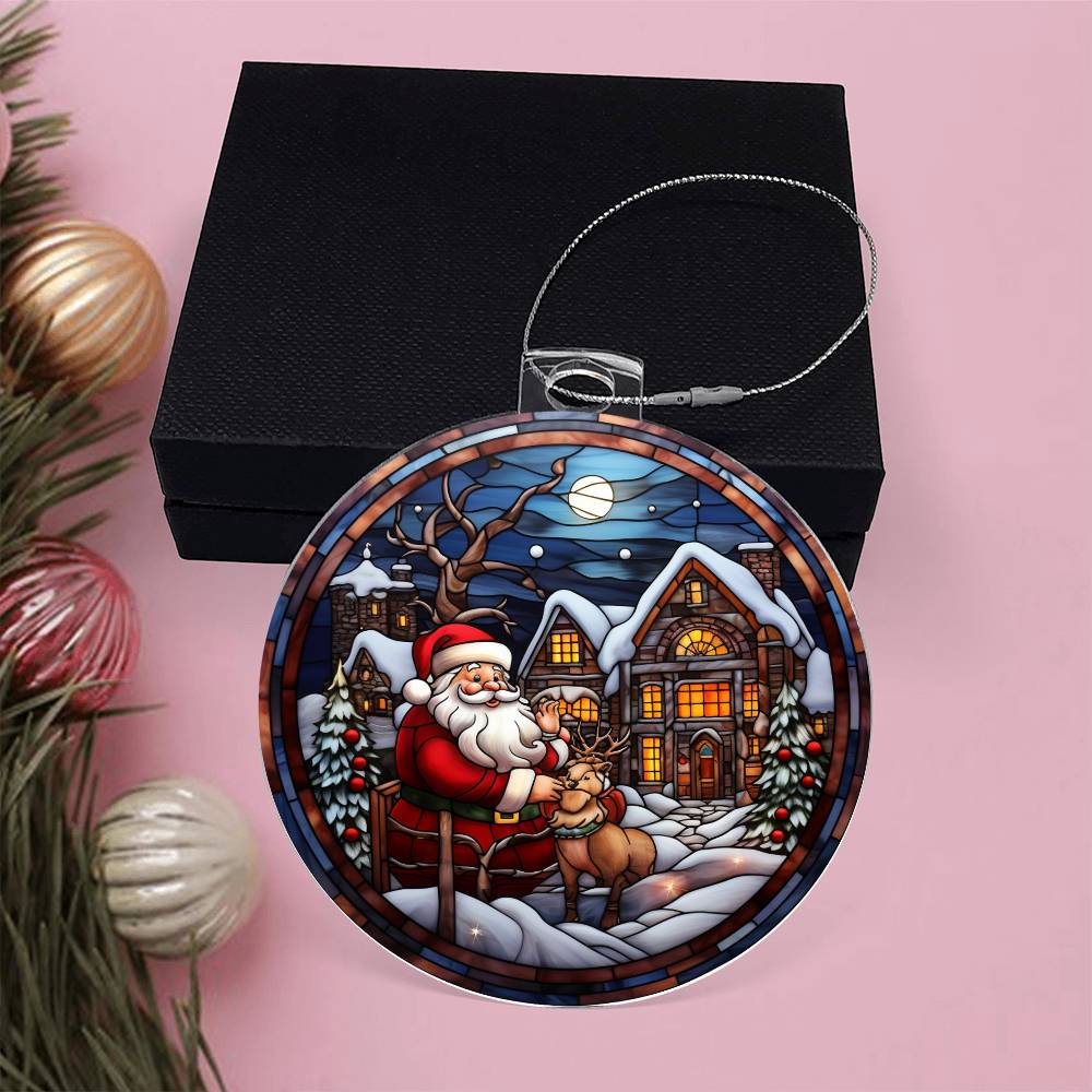 Sitting Santa Christmas Ornament - Vintage-Inspired