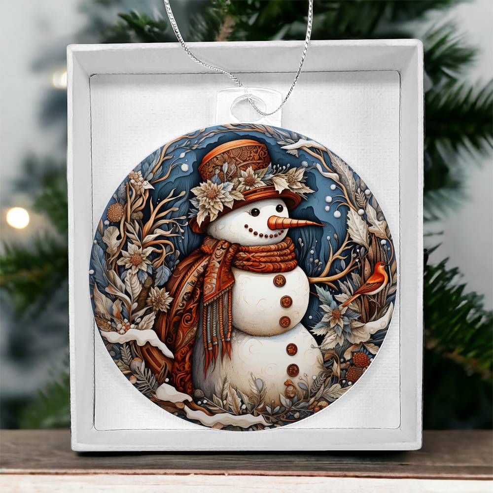 Snow  Lady Christmas Ornament - Vintage-Inspired