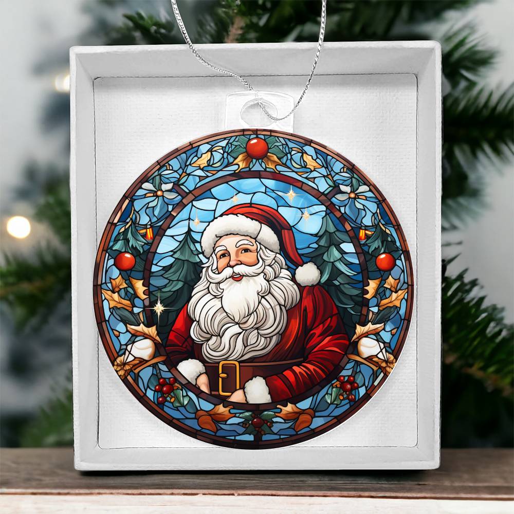 Santa Portrait Christmas Ornament - Vintage-Inspired