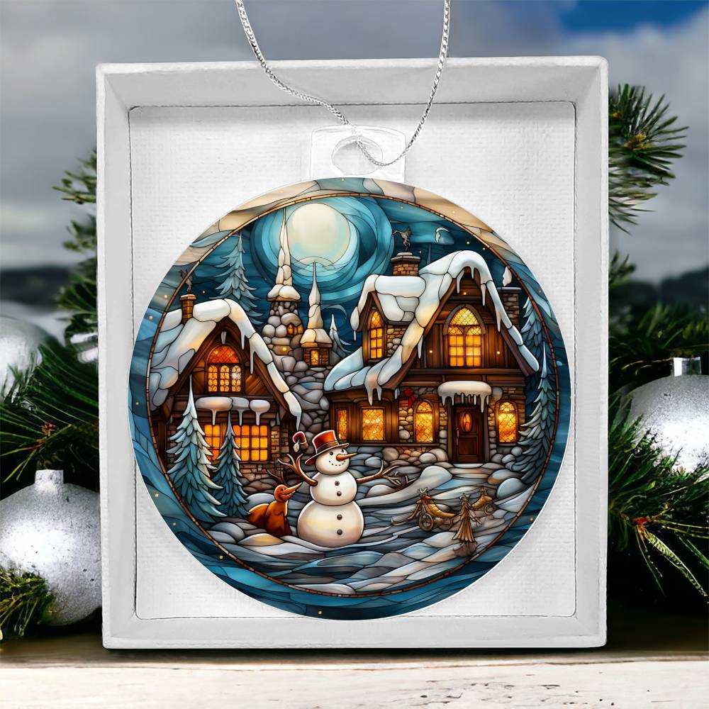 Snowman at Home Christmas Ornament - Vintage-Inspired