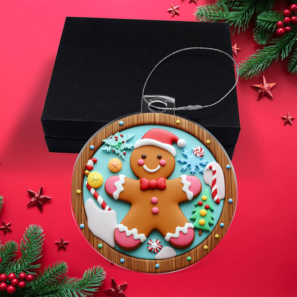 Ginger Bread Man Christmas Ornament - Vintage Inspired