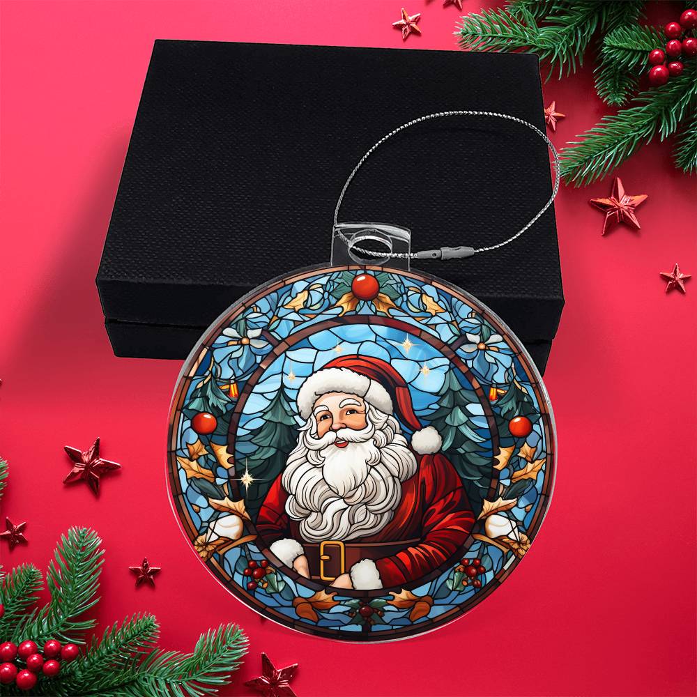 Santa Portrait Christmas Ornament - Vintage-Inspired