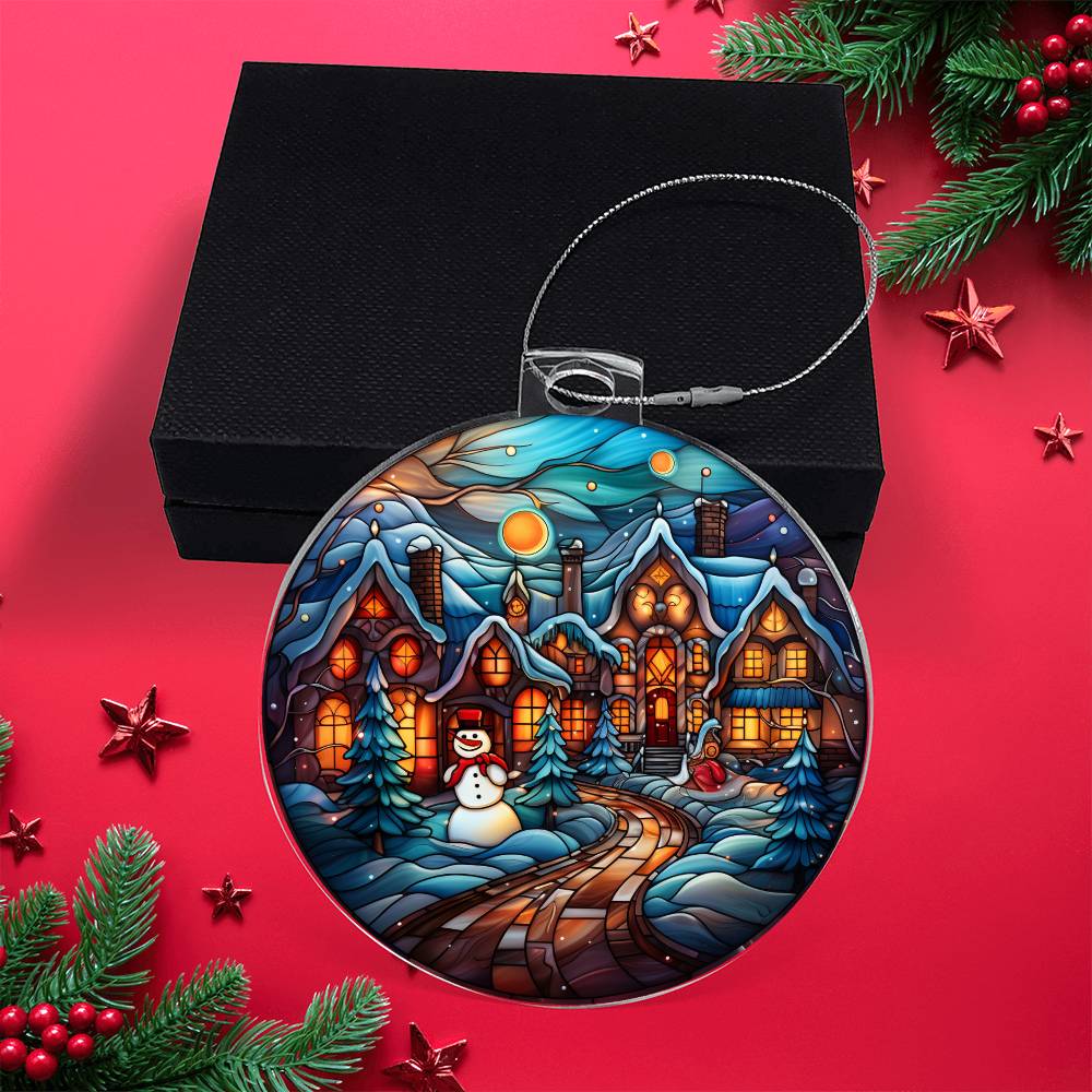 Evening Castle Christmas Ornament - Vintage-Inspired