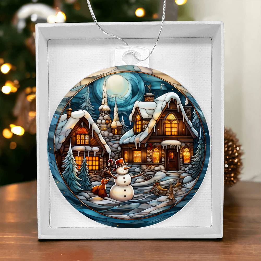 Snowman at Home Christmas Ornament - Vintage-Inspired