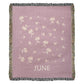 Heirloom Birth Month Flower Woven Blanket - June - Rose