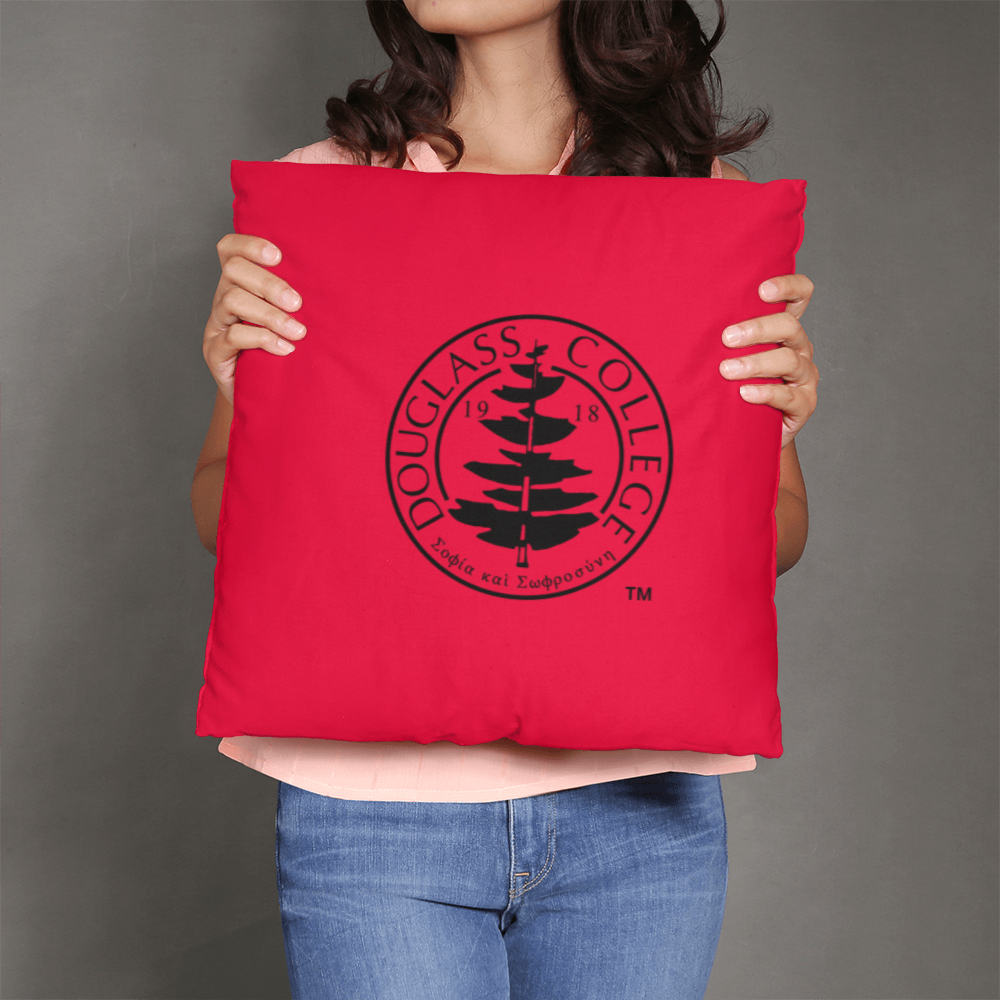 Douglass College Seal Red Classic Pillow