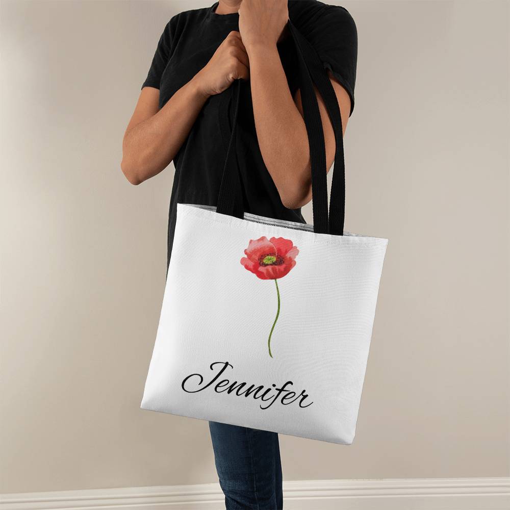 August - Personalized Birth Month Flower Classic Canvas Tote Bag