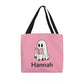 Custom Name Halloween Cute Ghost Trick or Treat Bag