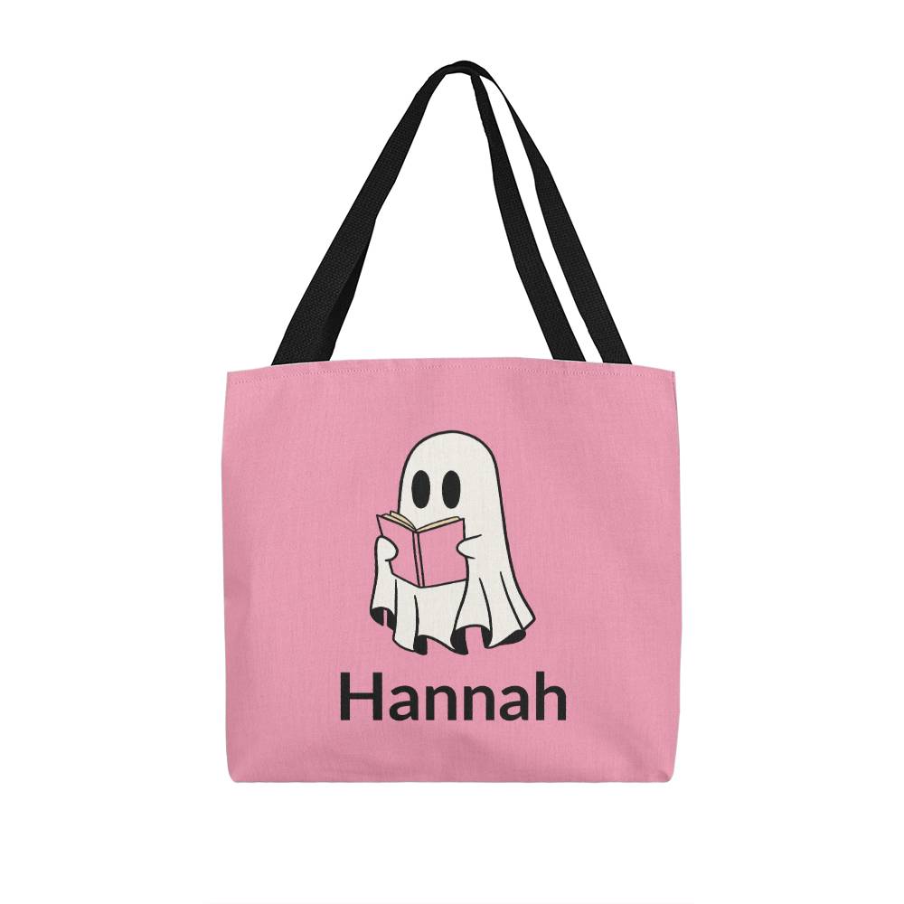 Custom Name Halloween Cute Ghost Trick or Treat Bag