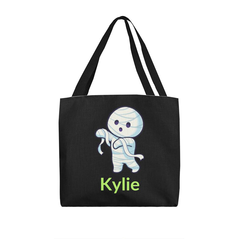 Custom Name Halloween Cute Ghost Trick or Treat Bag