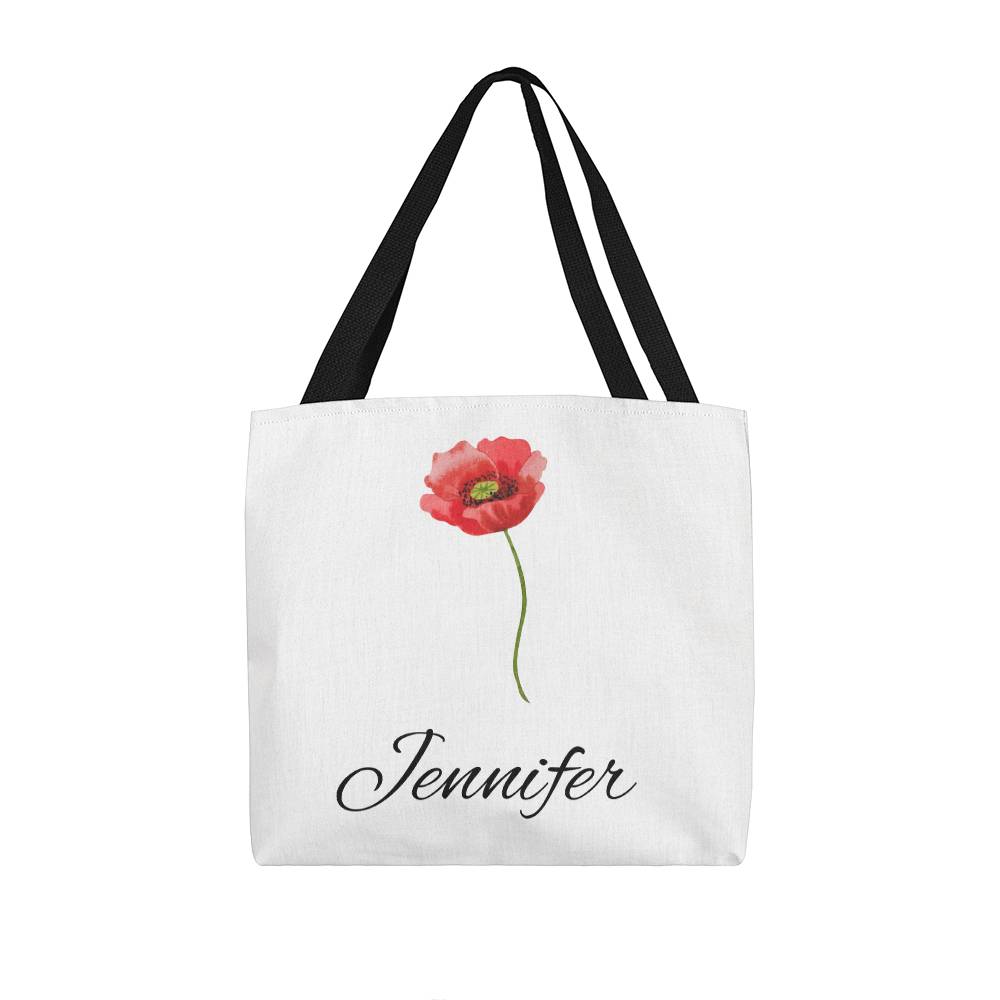 August - Personalized Birth Month Flower Classic Canvas Tote Bag