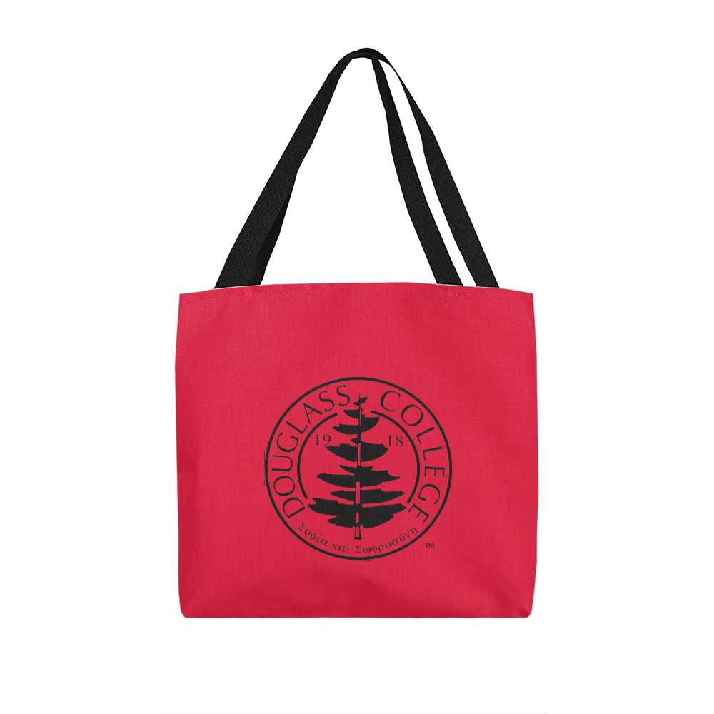 Douglass College Seal - Classic Red Tote Bag - 16"