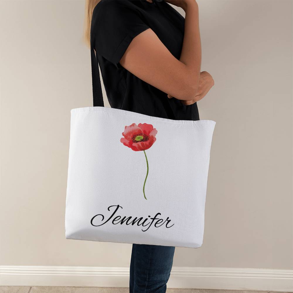 August - Personalized Birth Month Flower Classic Canvas Tote Bag