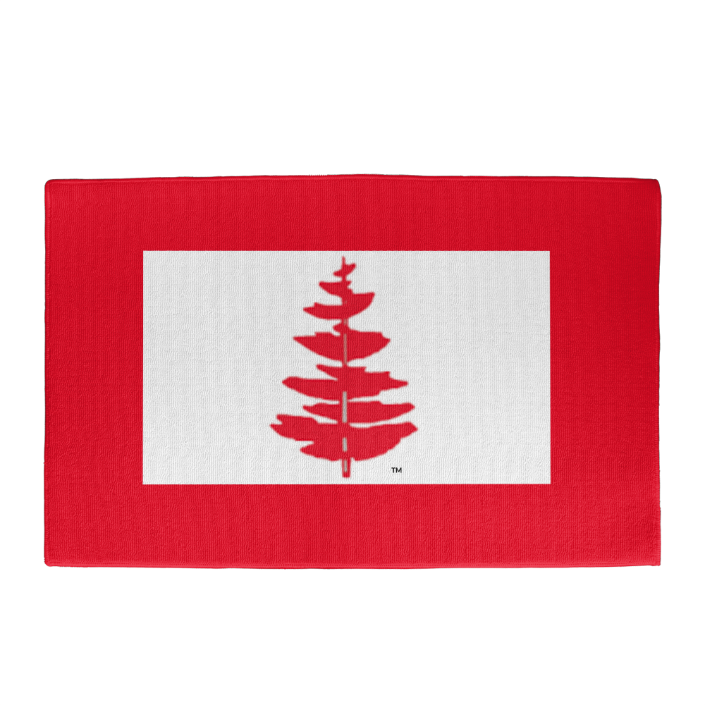 Douglass College Red Pine Tree - Red Holiday Welcome Mat
