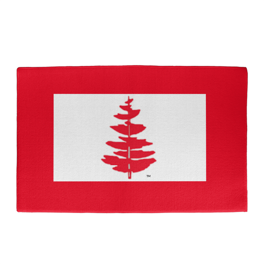 Douglass College Red Pine Tree - Red Holiday Welcome Mat