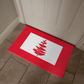 Douglass College Red Pine Tree - Red Holiday Welcome Mat