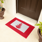 Douglass College Red Pine Tree - Red Holiday Welcome Mat