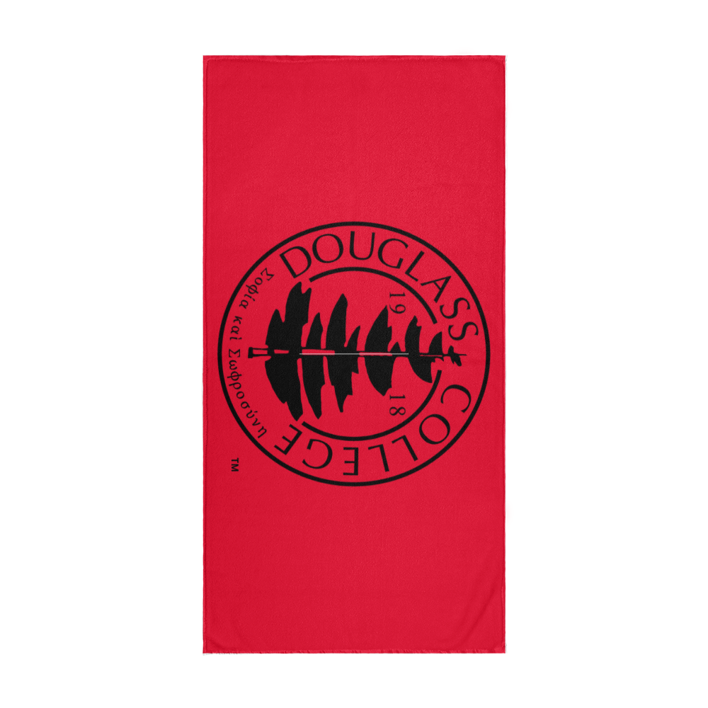 Douglass College Seal on Red Background