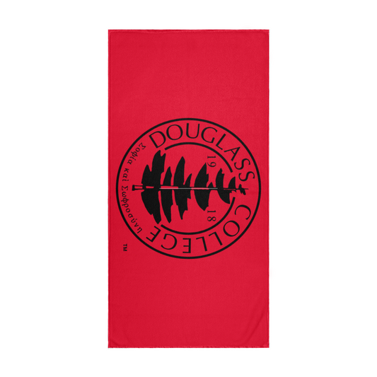 Douglass College Seal on Red Background