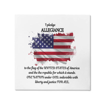 I Pledge Allegiance-American Flag - Gallery Wrapped Canvas Wall Art, Memorial Day, Independance Day, 4th of July, Housewarming Gift