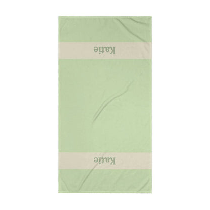 Personalized Colorful Beach Towel - Mint