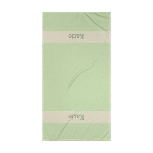 Personalized Colorful Beach Towel - Mint