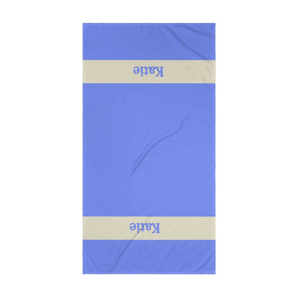 Personalized Colorful Beach Towel - Lavender