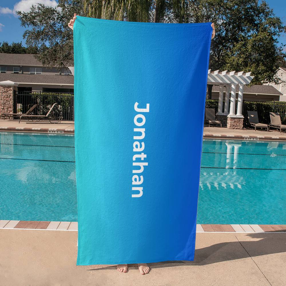 Umbre Color Beach Towel - Bright Blue/Aqua For Men