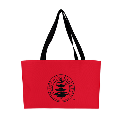 Douglass College Seal Logo Red Weekender Tote Bag