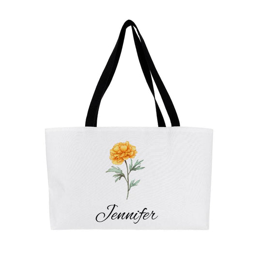 10 Personalized Birth Month Flower Weekender Tote Bag