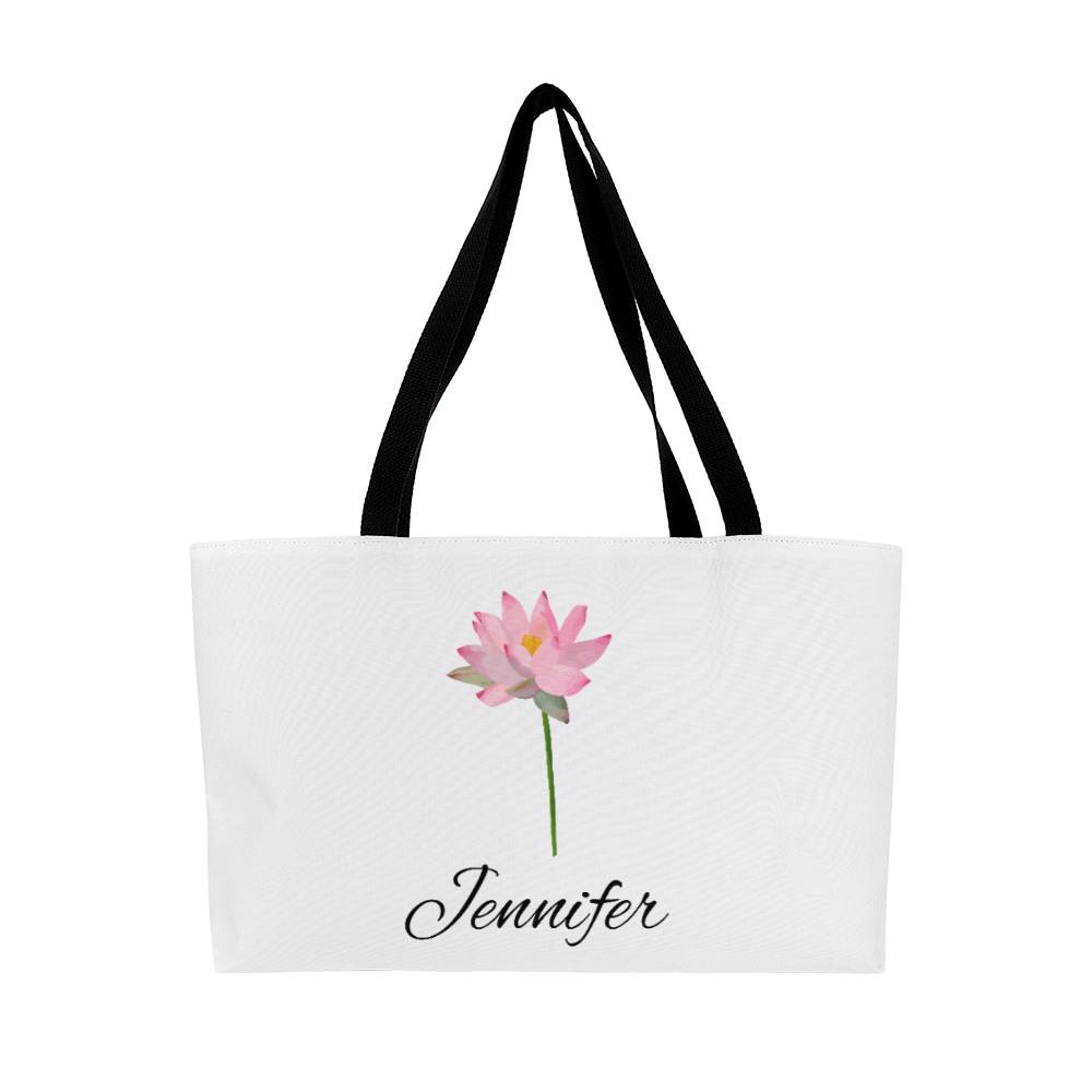 7 Personalized Birth Month Flower Weekender Tote Bag