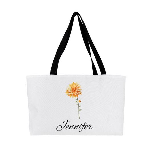 11 Personalized Birth Month Flower Weekender Tote Bag