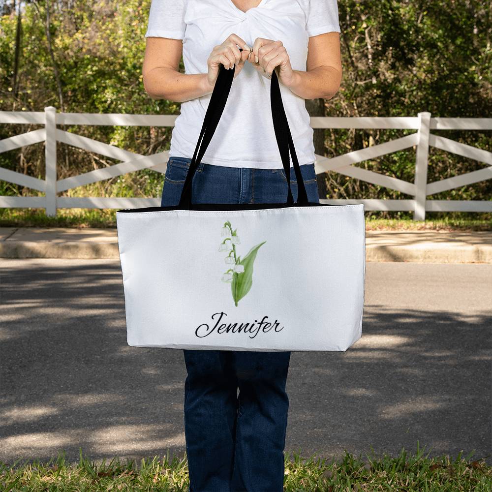 5 Personalized Birth Month Flower Weekender Tote Bag