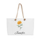 10 Personalized Birth Month Flower Weekender Tote Bag