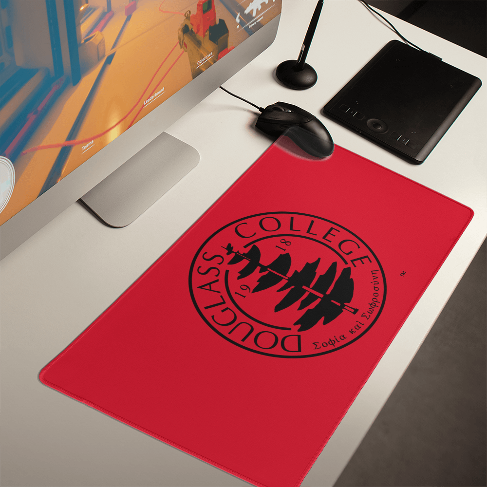 Douglass College Seal Red Gaming/Desk Mat