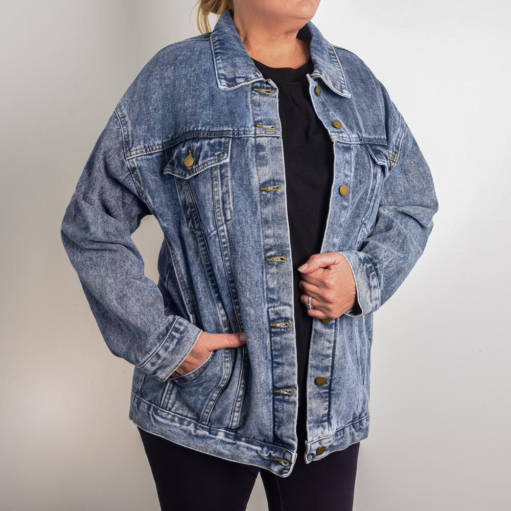 Personalized Women's Roman Numeral Anniversary Denim Jacket