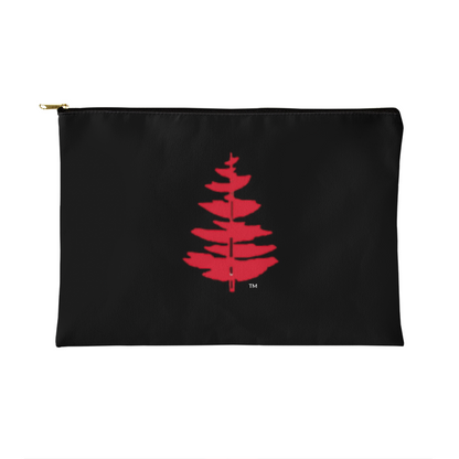 Douglass Fir Tree -  Small Black Zipper Pouch