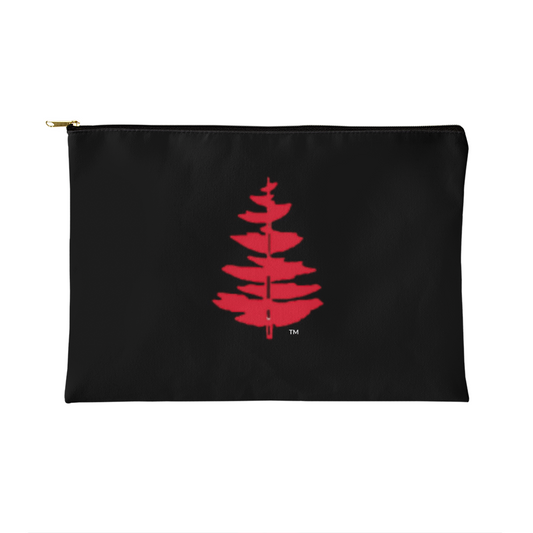 Douglass Fir Tree -  Small Black Zipper Pouch