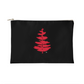 Douglass Fir Tree -  Small Black Zipper Pouch