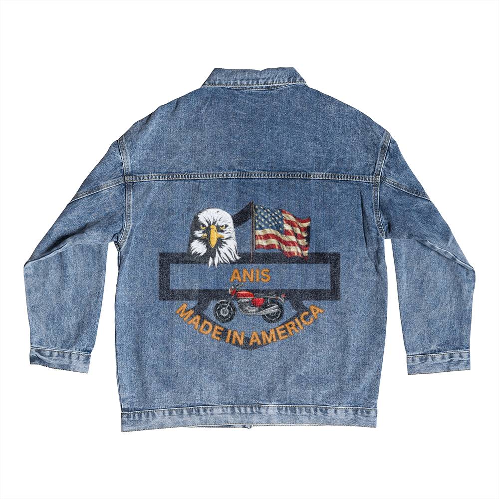 Eagle Patriotic Denim Jacket For ANIS