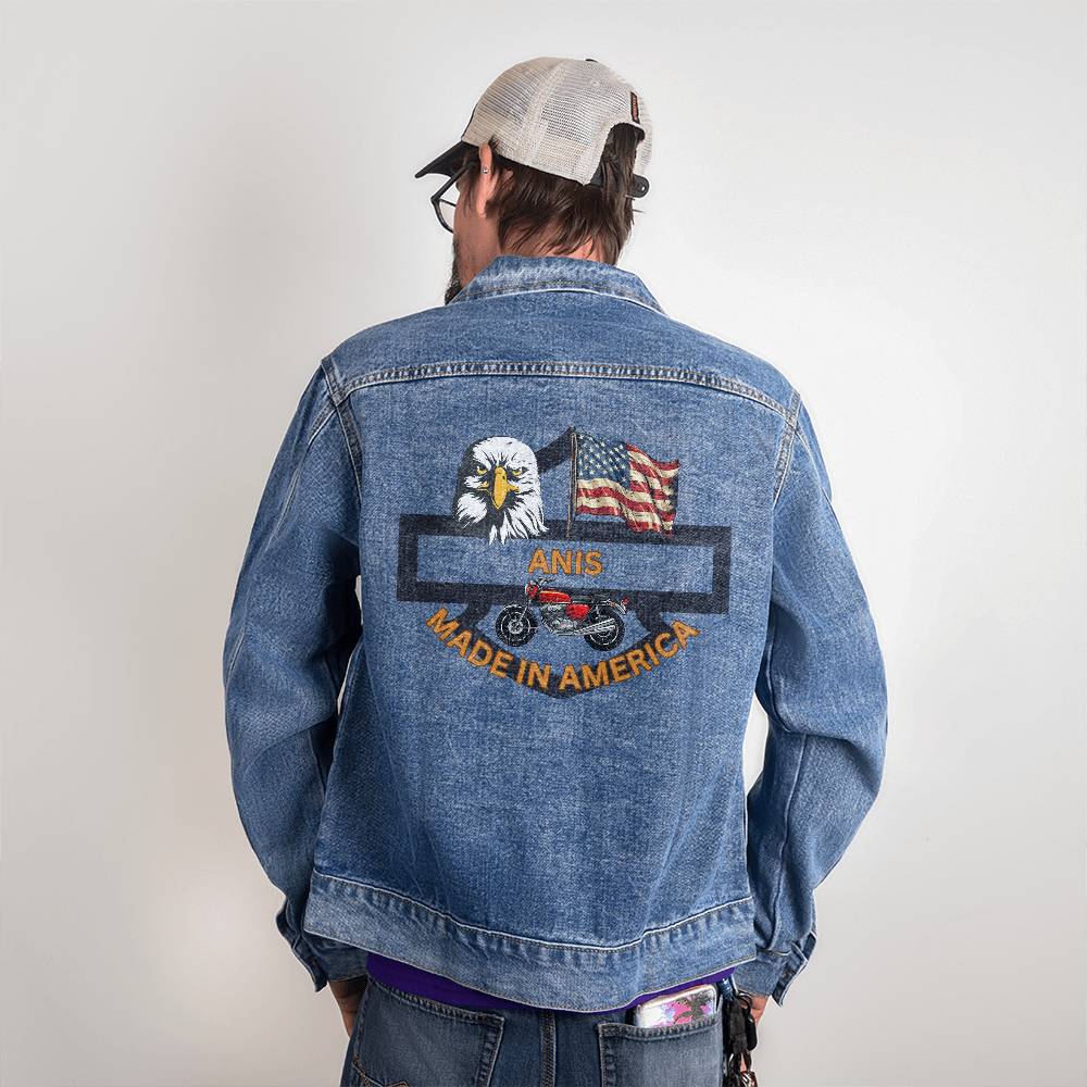 Eagle Patriotic Denim Jacket For ANIS