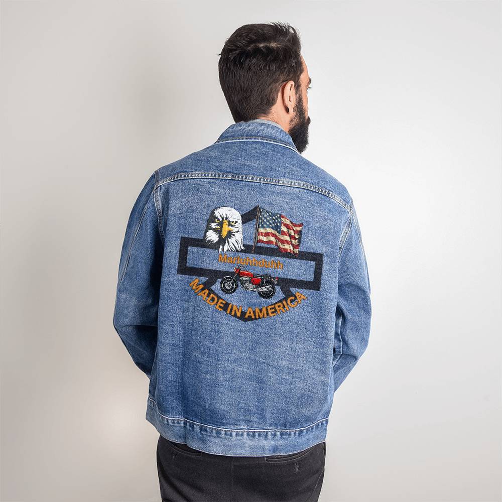 Personalized Men's Made In America Denim Jacket - Mariuhhduhh