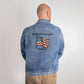 Personalized Men's American Flag Denim Jacket