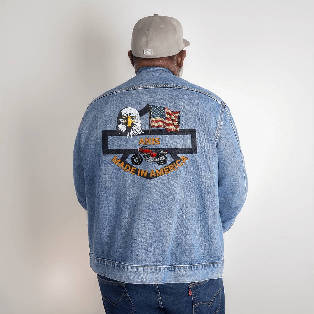 Eagle Patriotic Denim Jacket For ANIS