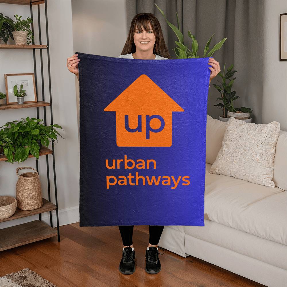 Urban Pathways Mink Touch Blanket Blue Black