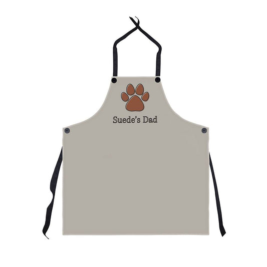 Personalized Dog Lover Dad's Apron - Taupe