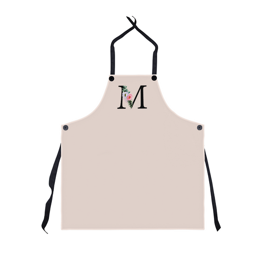 Personalized Pink Flowers Apron - M