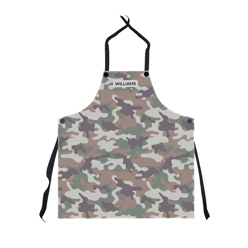 Personalized Military Camouflage Apron - Sand